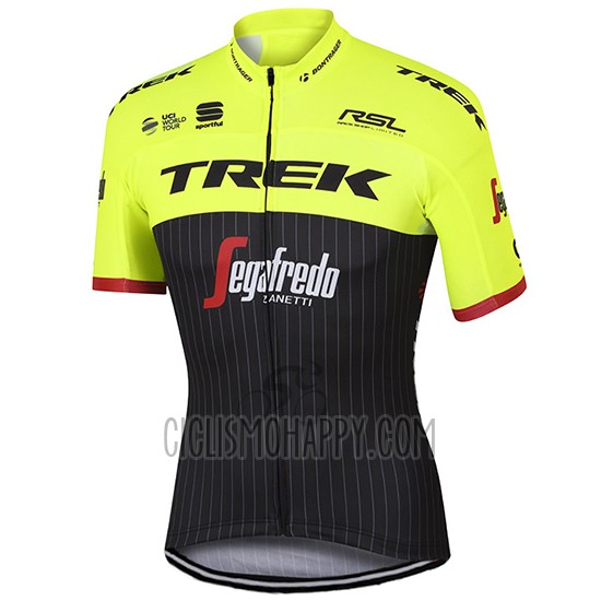 Trek Segafredo Cycling Jersey Bib Short 2017 Short Sleeve Green and Black
